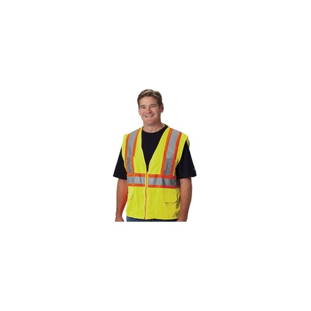 Pip CLASS 2 SOLID VEST, 12 POCKETSZIPPER CLOSURE, PK 50 302-MAPMLY-2X